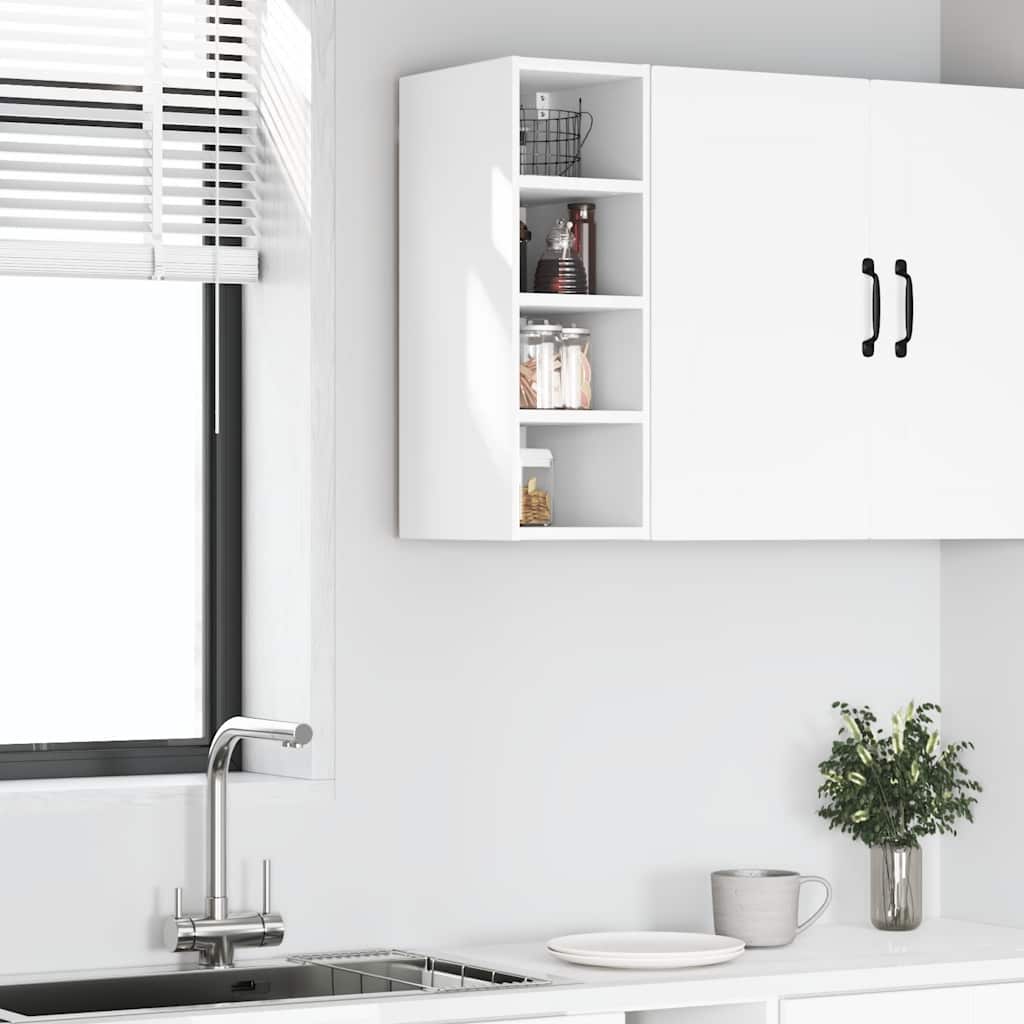 Hanging Cabinet Riga White 20x29.5x60 cm Engineered Wood